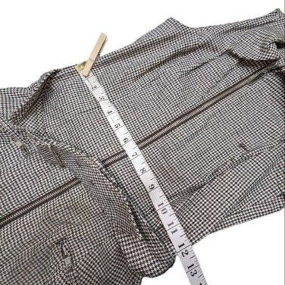 Guess Jeans USA Girls Chevron Jumper Dress White Brown/Blue Plaid Girls Size 3 - Picture 7 of 10